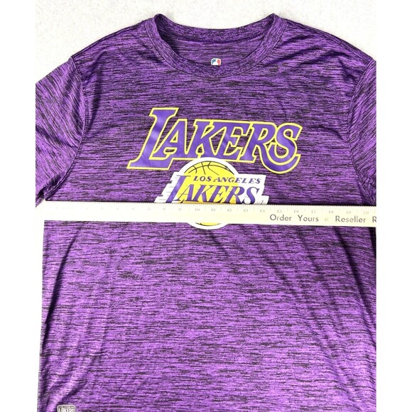Los Angeles Lakers Shirt Purple NBA Short Sleeve Tee Basketball Game Team - Picture 5 of 13
